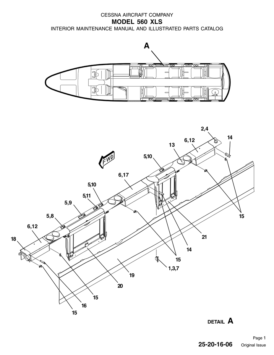 Original Issue 25-20-16-06 for Cessna 560XL Aircraft
