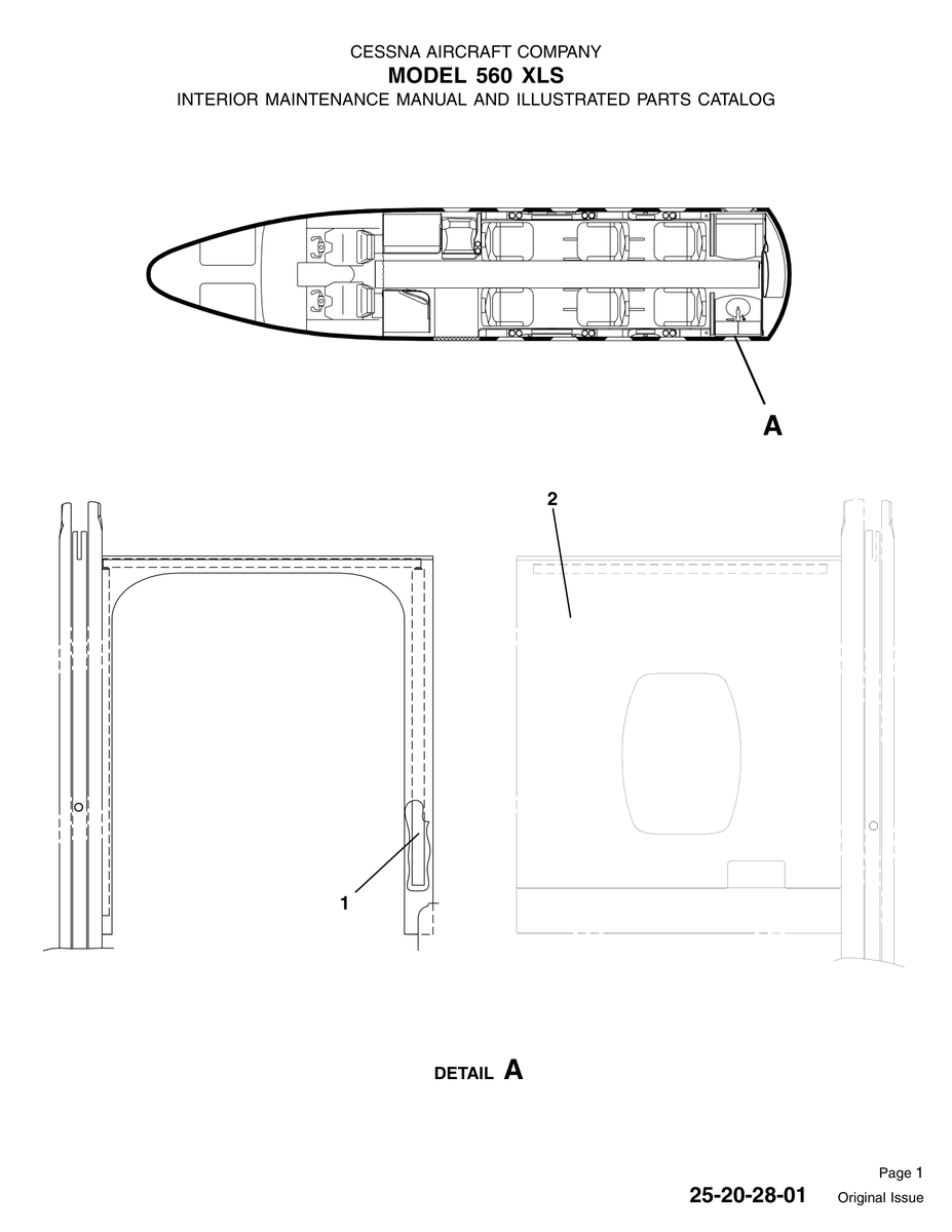 Original Issue 25-20-28-01 for Cessna 560XL Aircraft