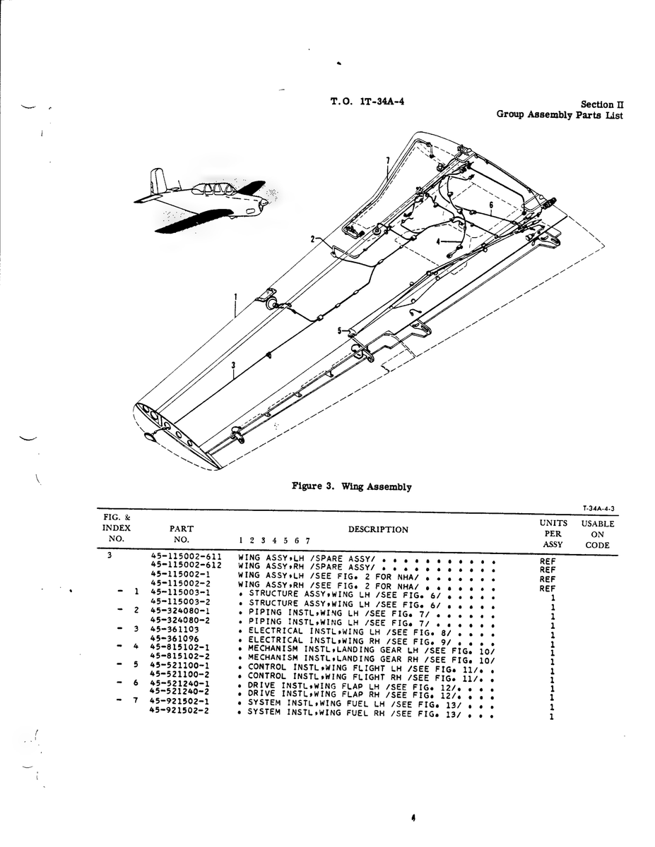 Aviation Part 45-115002-612 for Beechcraft T34 Mentor Aircraft