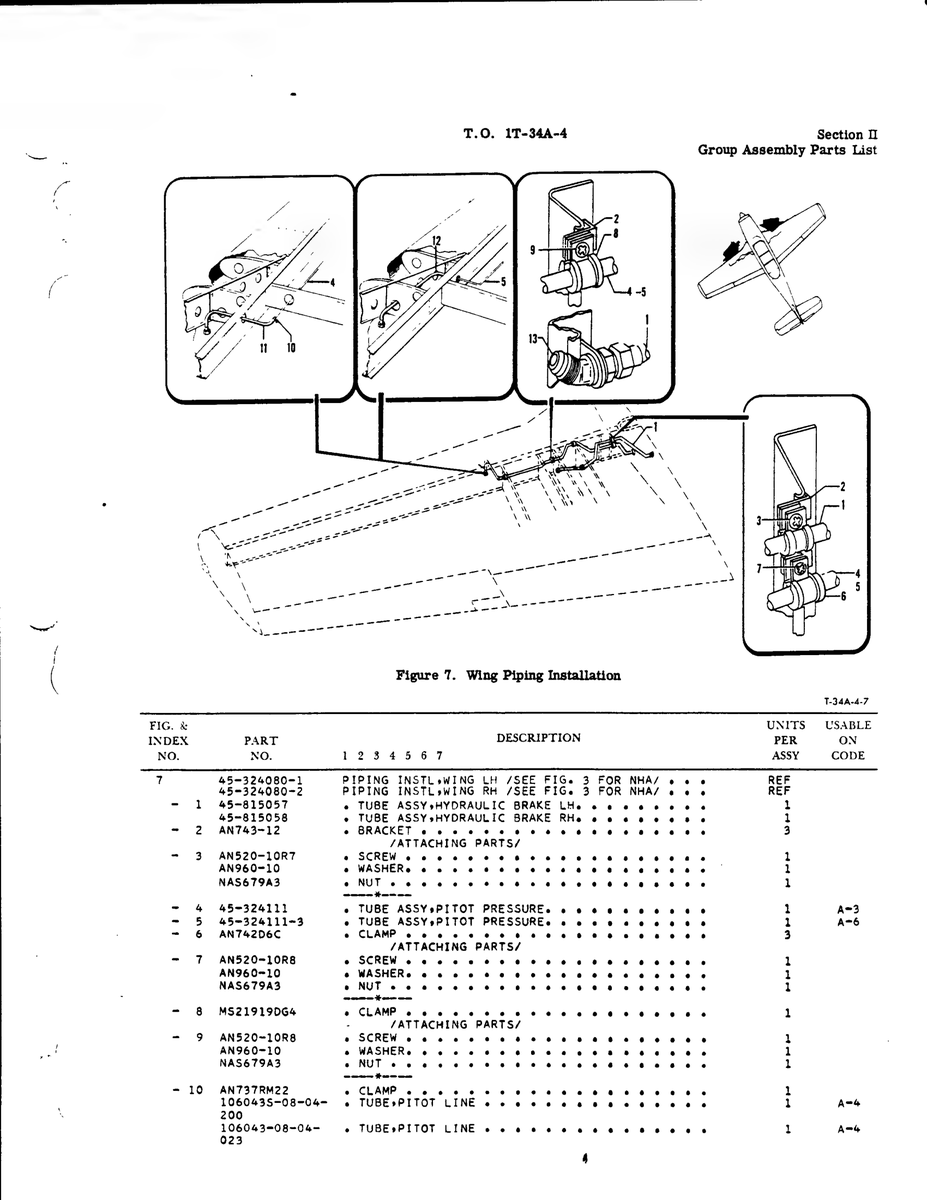 Aircraft Bolt AN520-10R7 for Cessna 150 Aircraft
