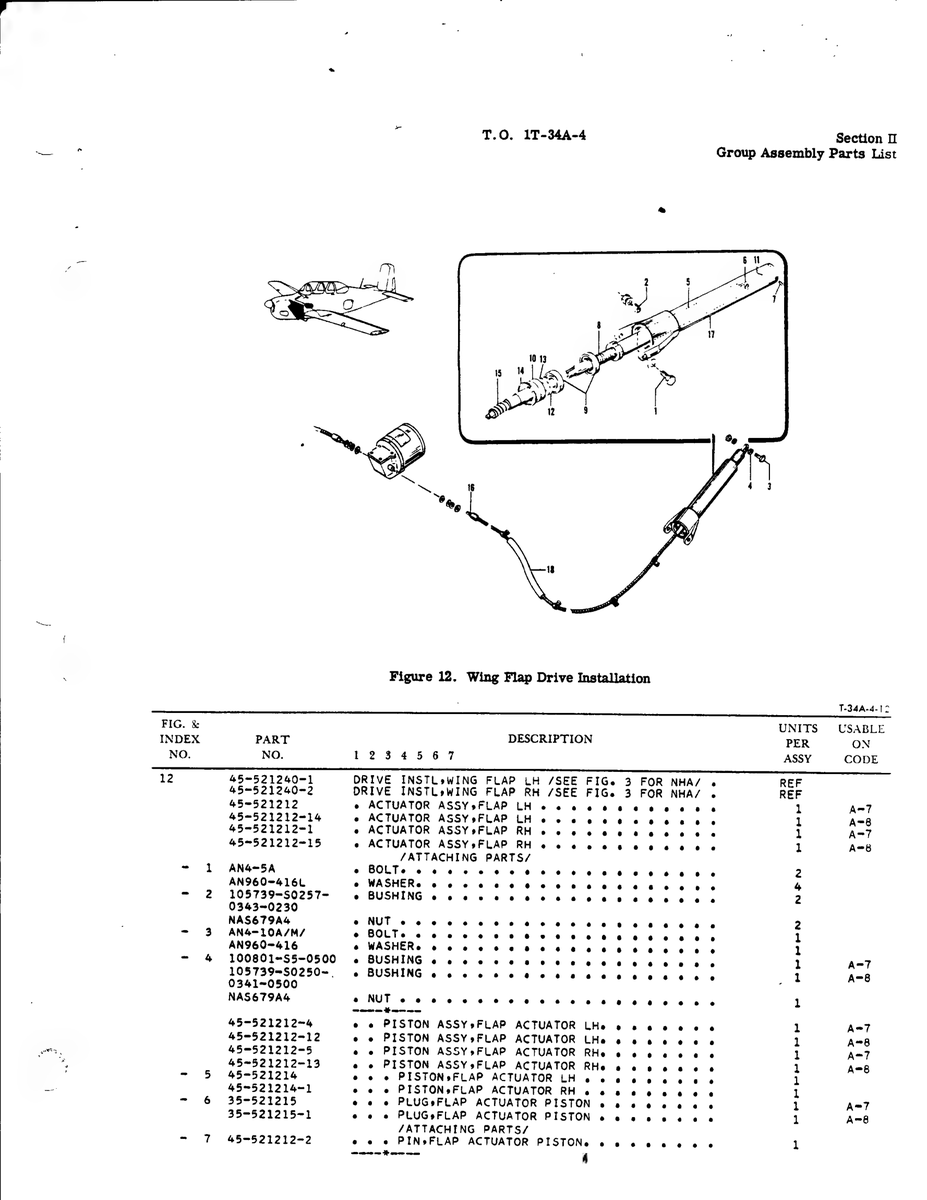 Aviation Part 0343-0230 for Beechcraft T34 Mentor Aircraft