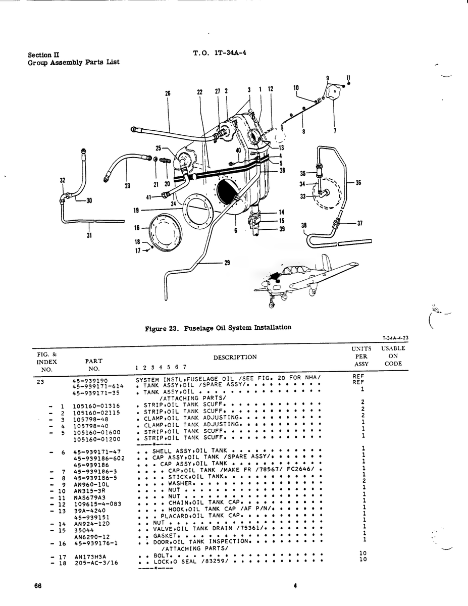 Aviation Part 45-939171-47 for Beechcraft T34 Mentor Aircraft