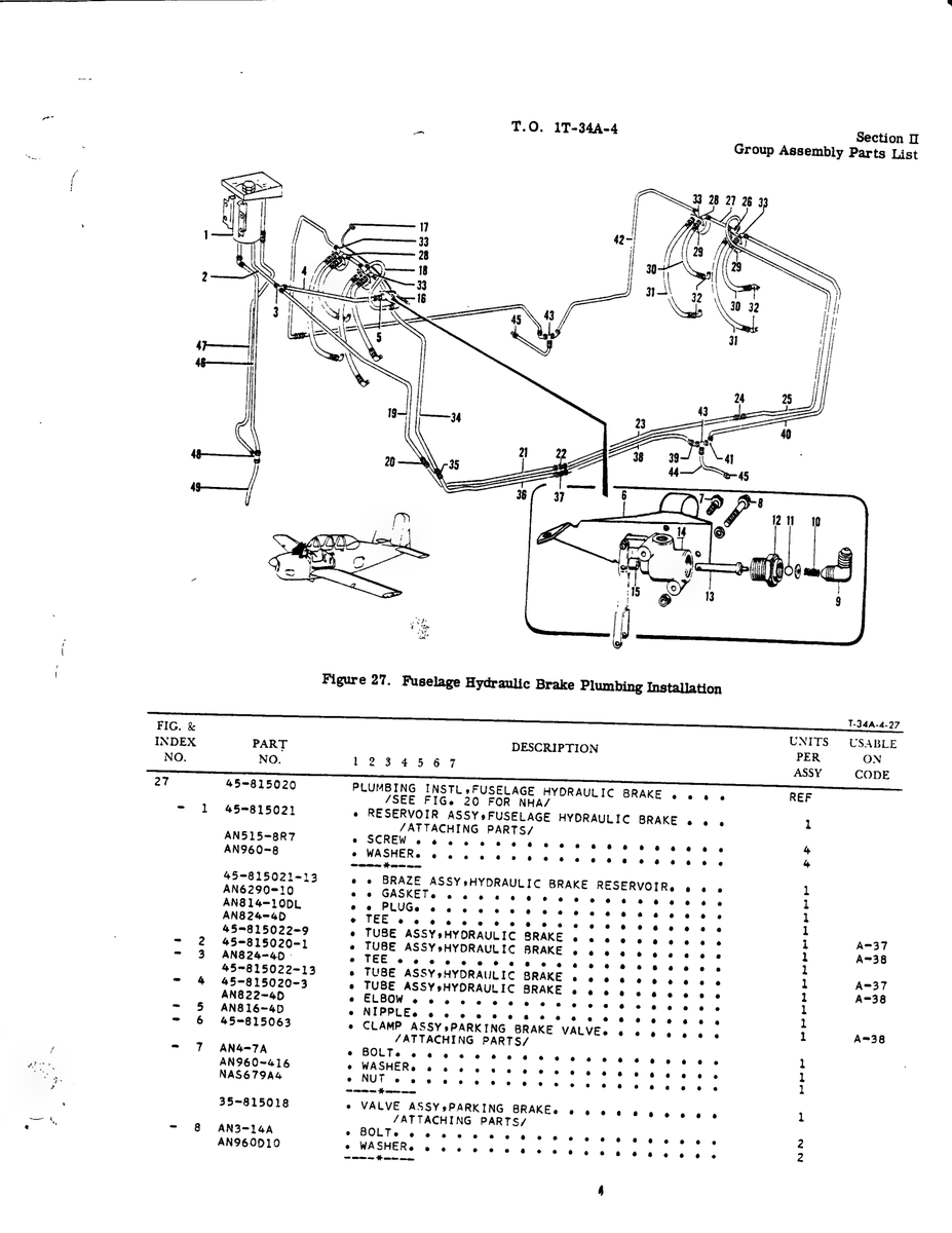 Aviation Part 45-815022-9 for Beechcraft T34 Mentor Aircraft