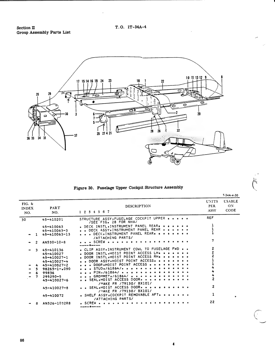 Aviation Part 45-410027-8 for Beechcraft T34 Mentor Aircraft