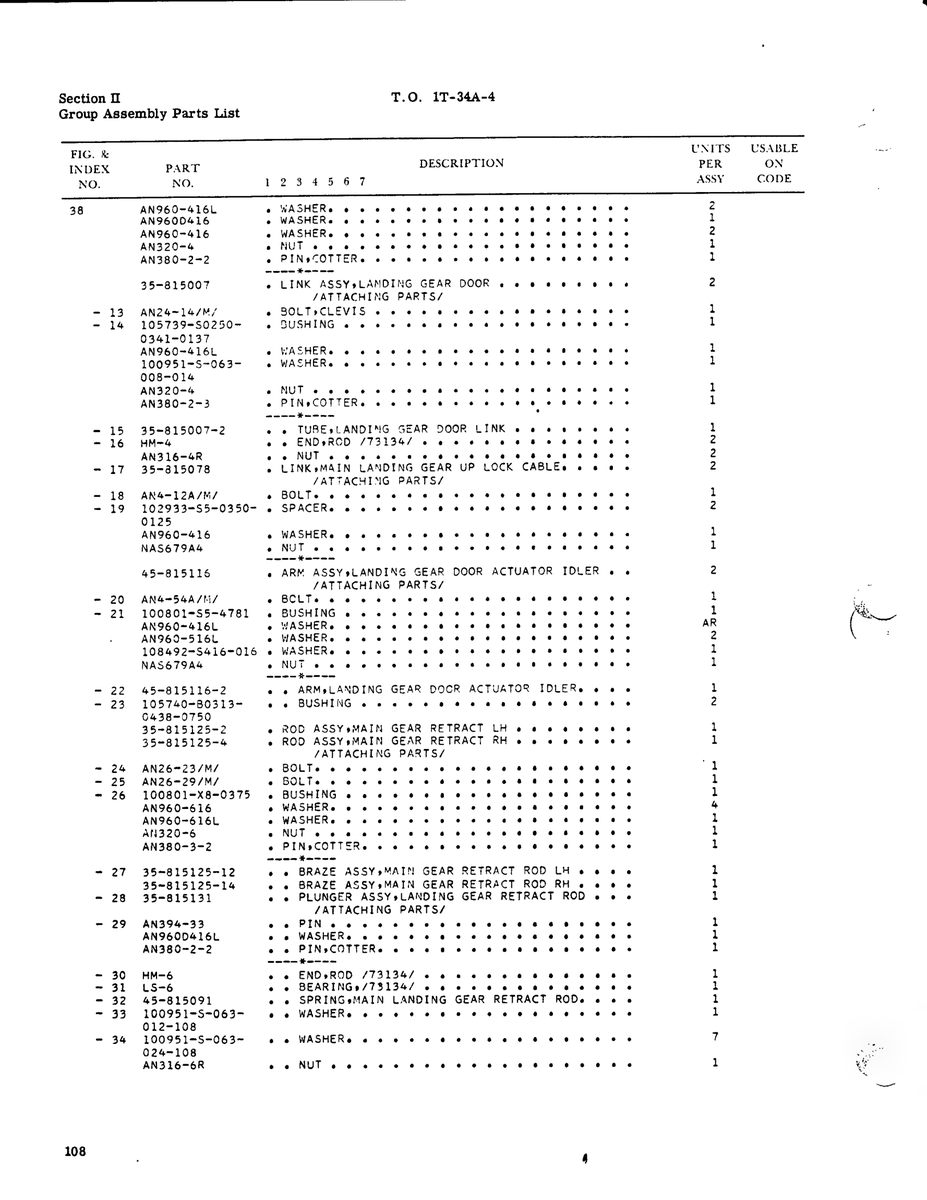 Washer AN960D416L for Beechcraft T34 Mentor Aircraft