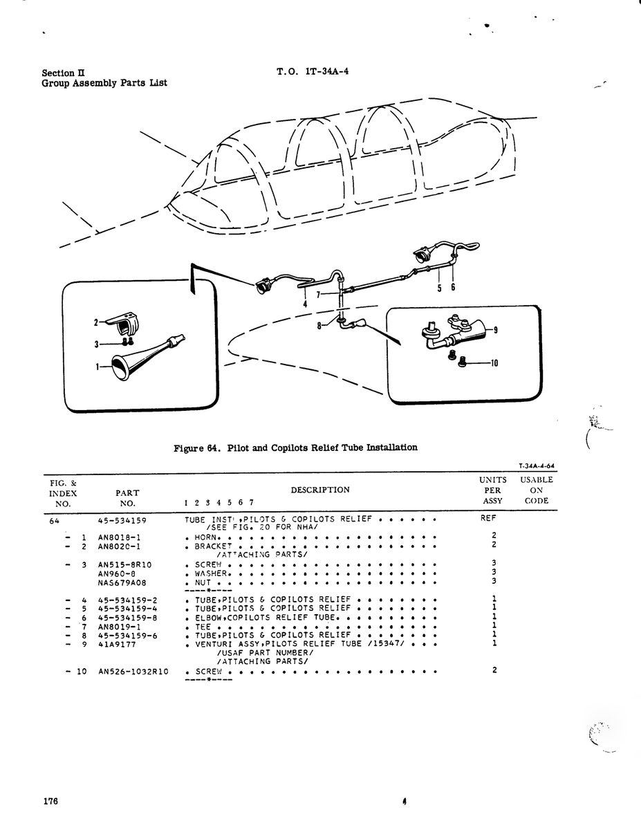 Aviation Part 41A9177 for Beechcraft T34 Mentor Aircraft