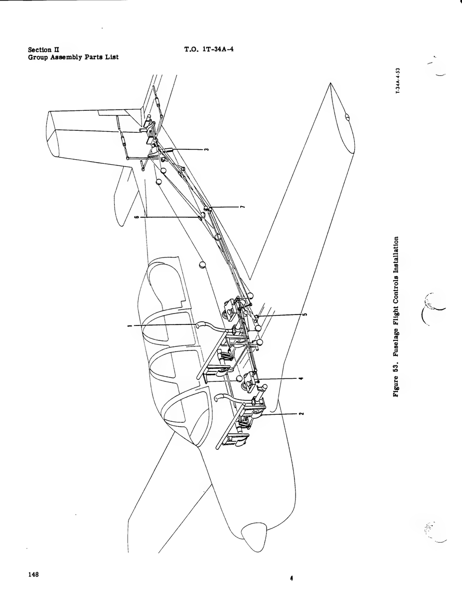 Aviation Part T-34A-4-53 for Beechcraft T34 Mentor Aircraft