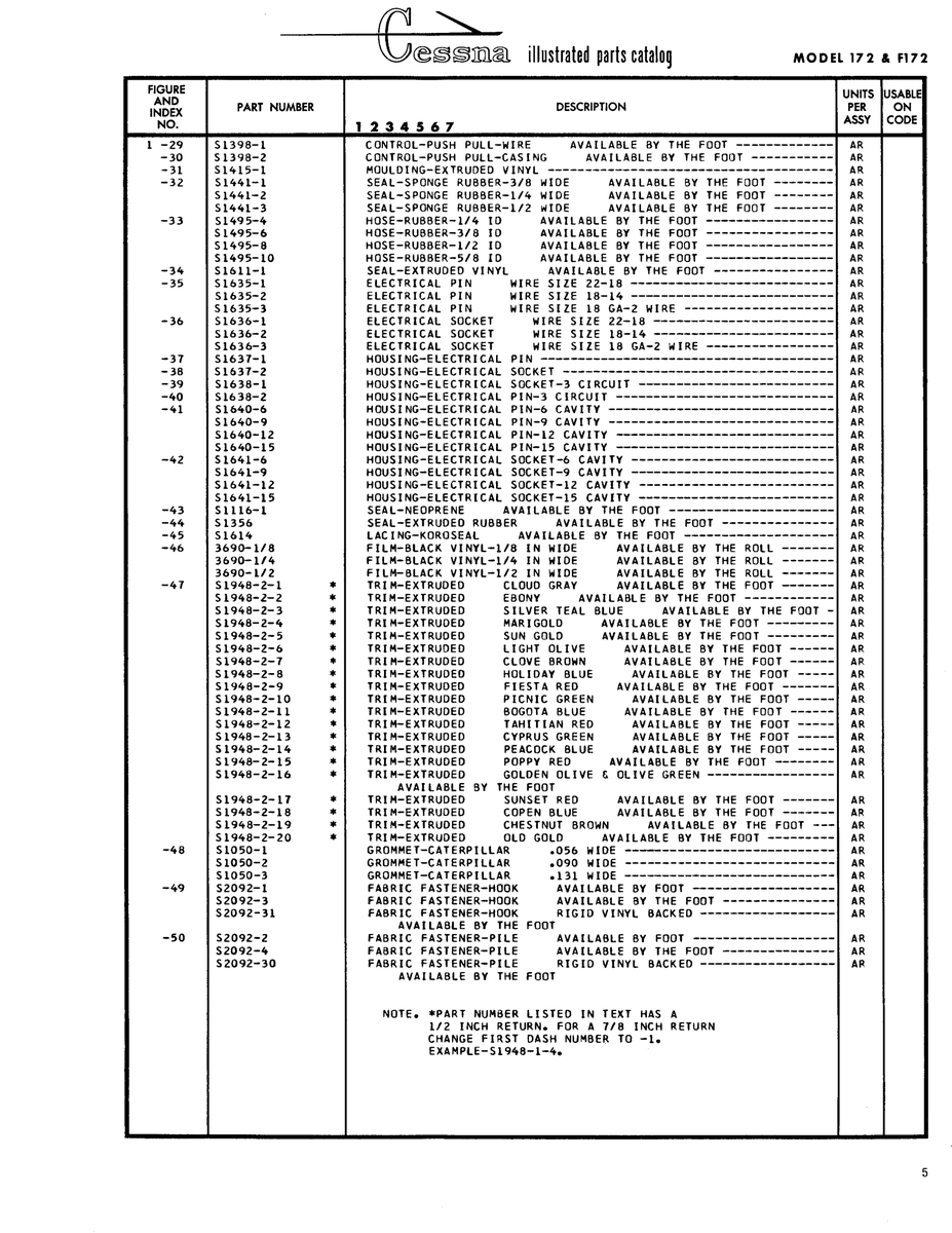 Example S1948-1 for Cessna 172 Skyhawk Aircraft