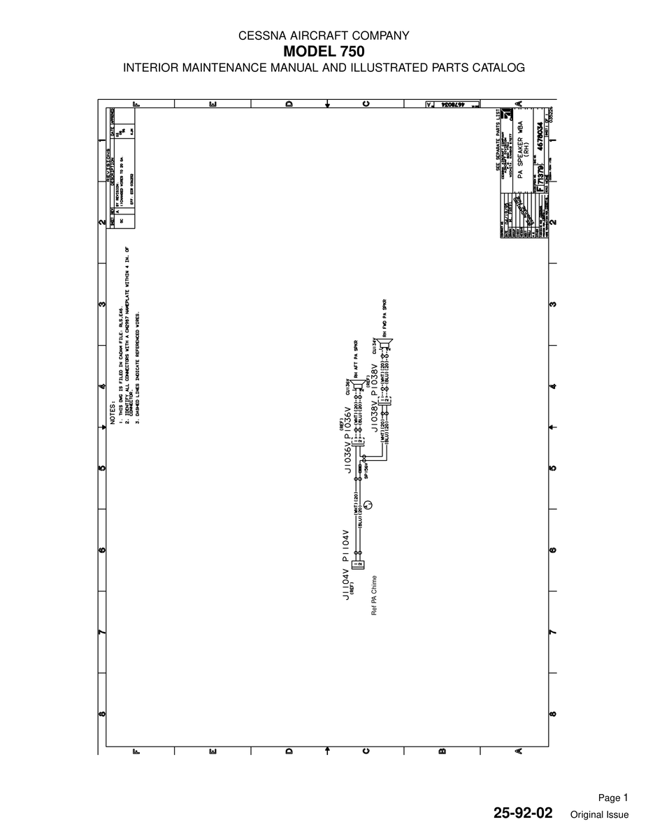 Original Issue 25-92-02 for Cessna 750 Aircraft