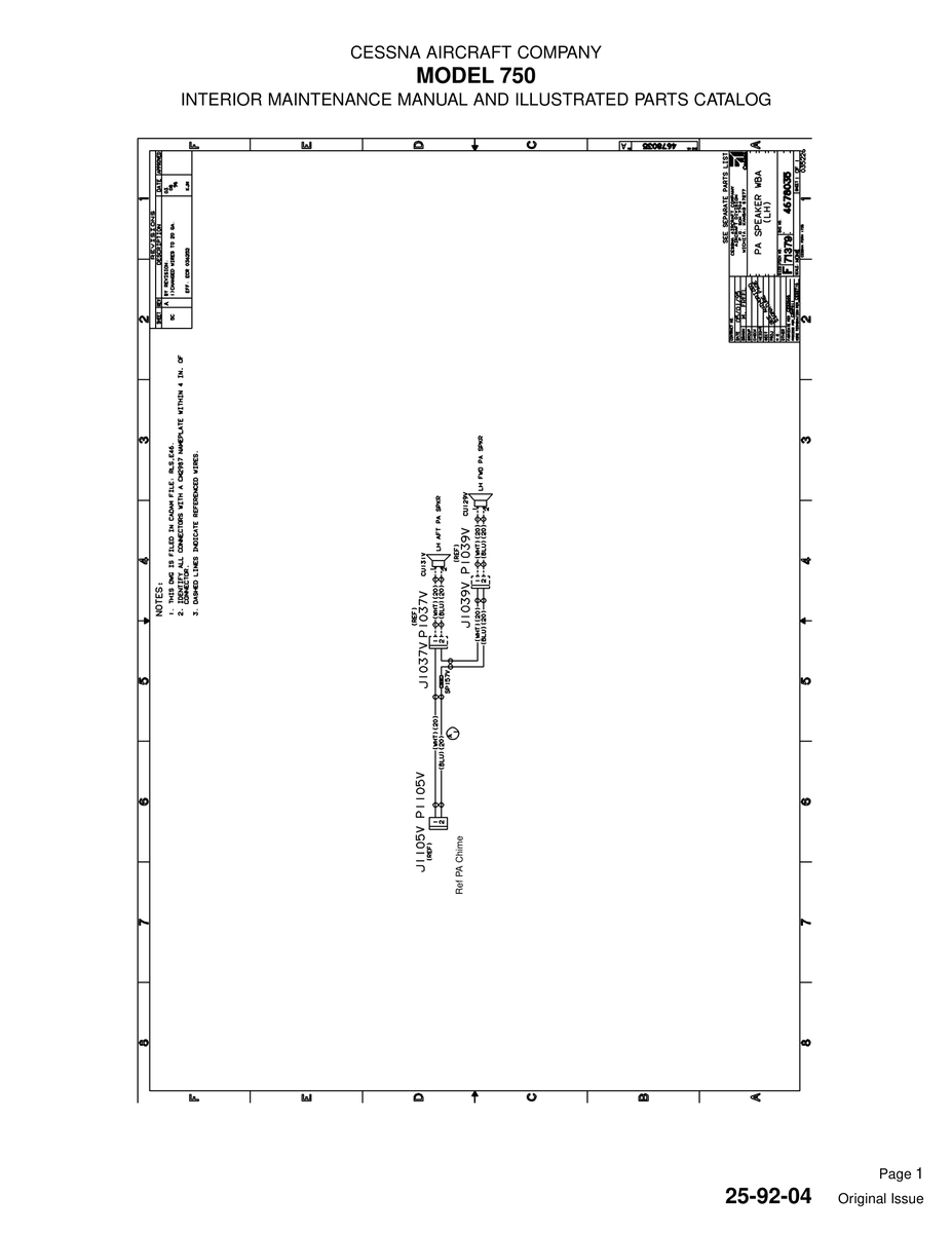 Original Issue 25-92-04 for Cessna 750 Aircraft