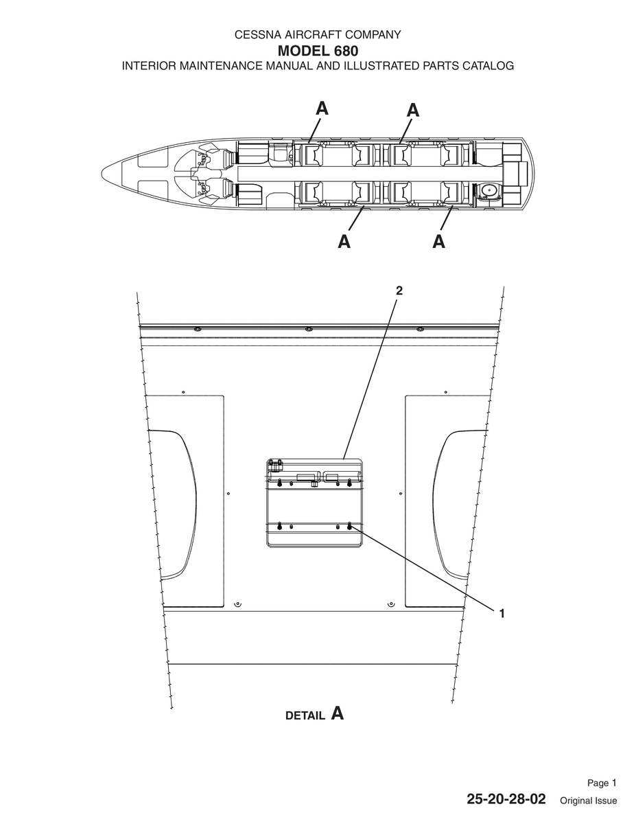 Original Issue 25-20-28-02 for Cessna 680 Aircraft
