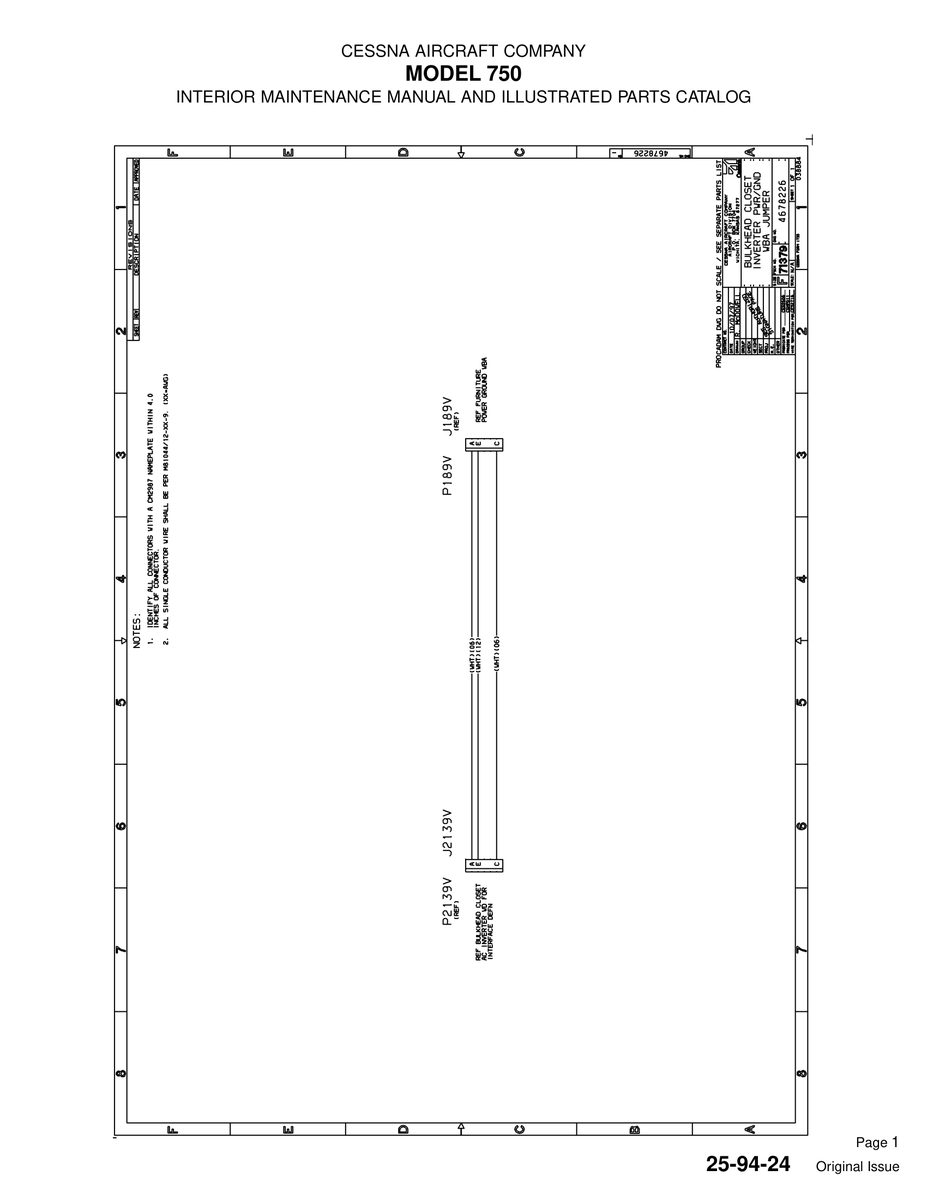 Original Issue 25-94-24 for Cessna 750 Aircraft