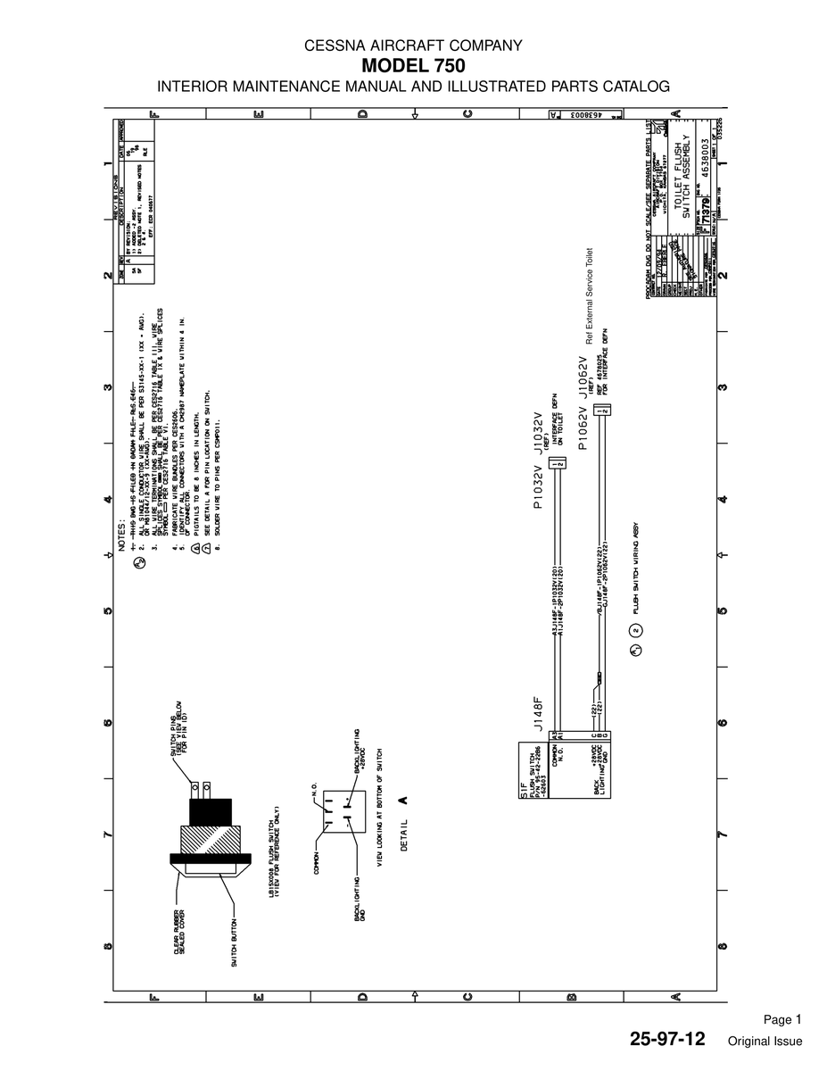 Original Issue 25-97-12 for Cessna 750 Aircraft