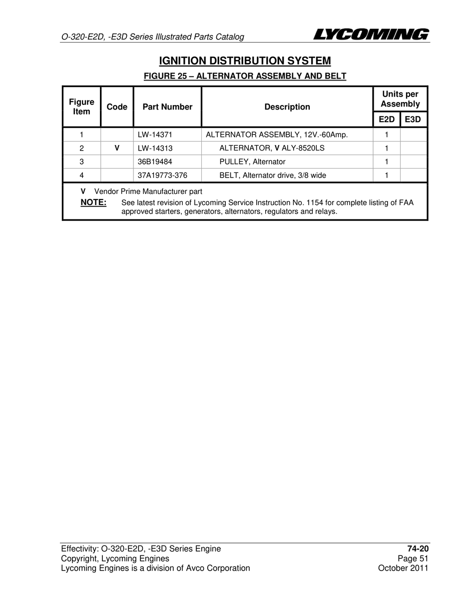 Aviation Part LW-14371