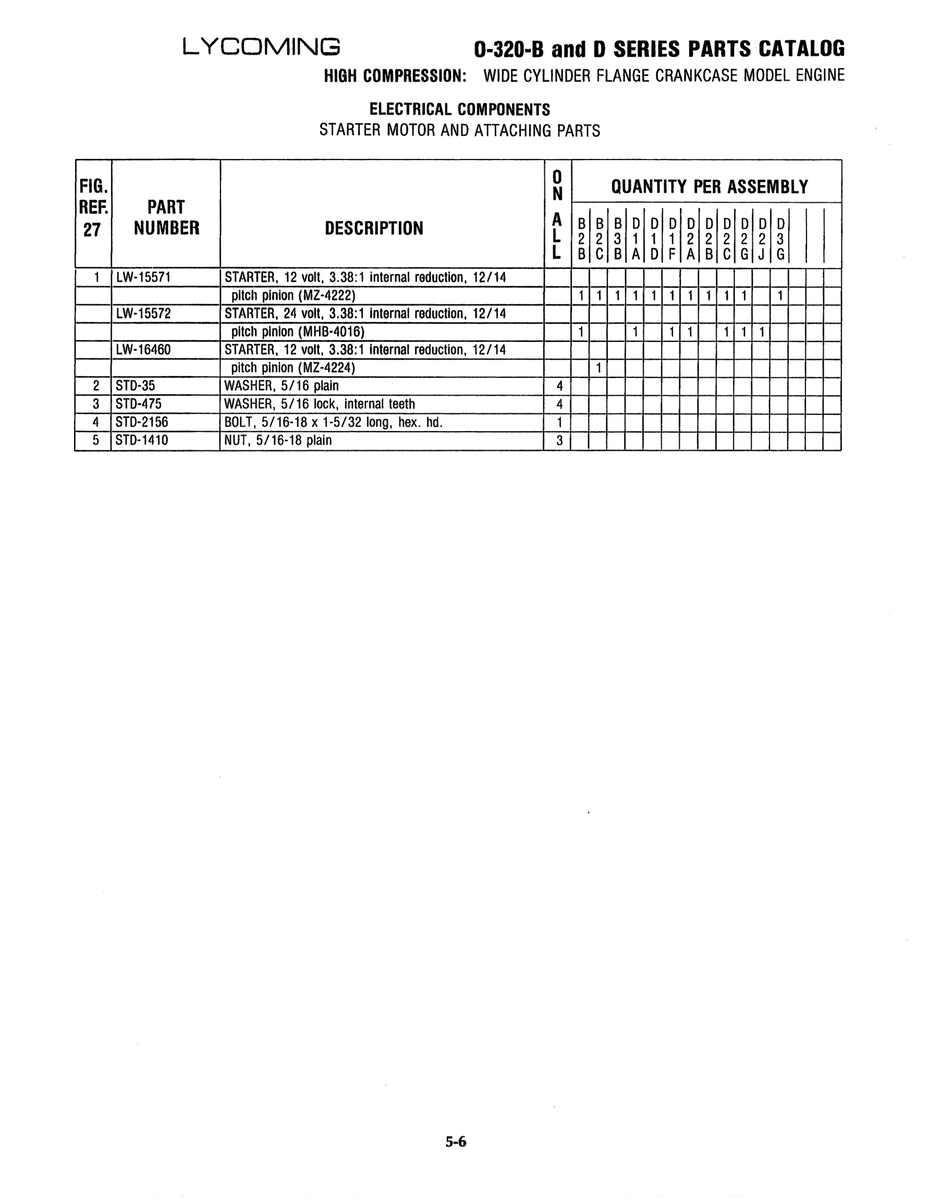 Aviation Part LW-16460