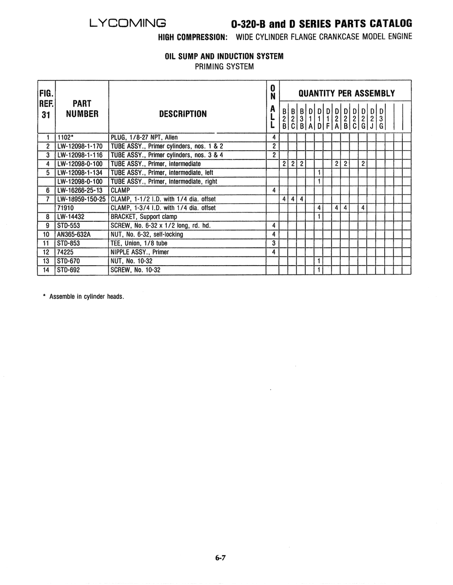 Aviation Part LW-12098-1-134