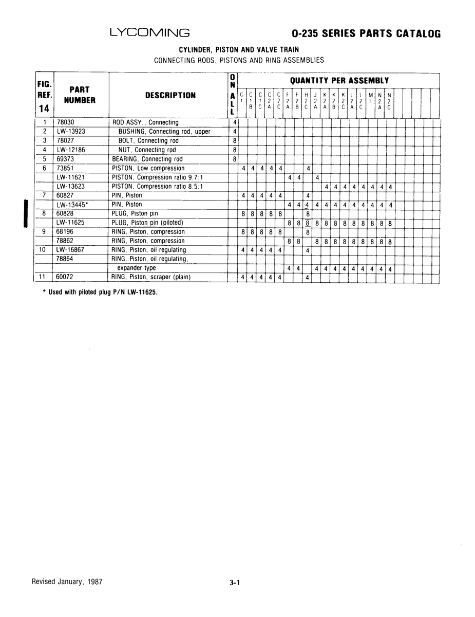 Aviation Part LW-11625
