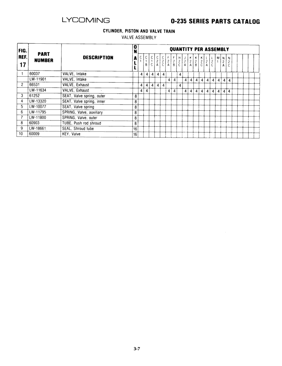 Aviation Part LW-11634