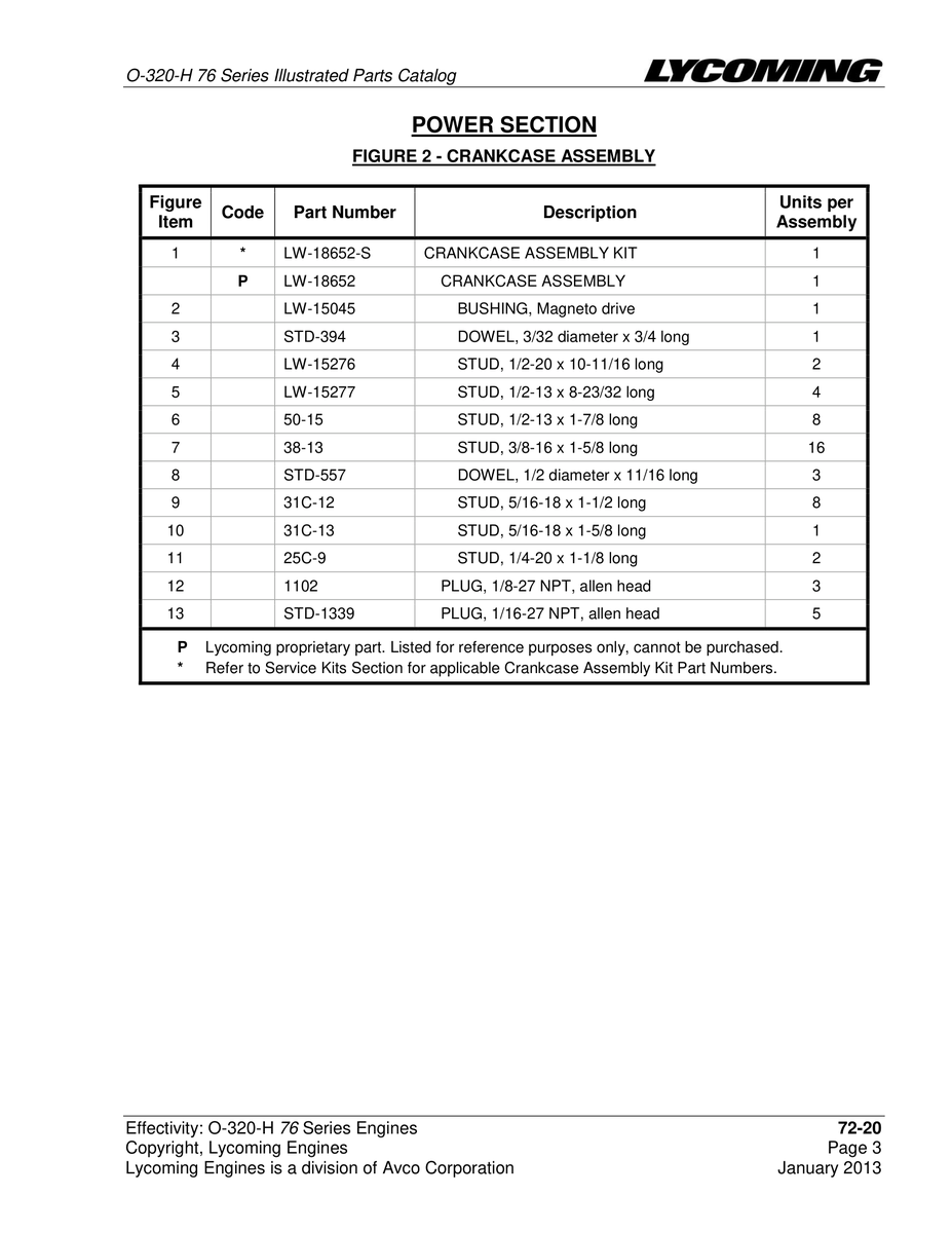 Aviation Part LW-15276