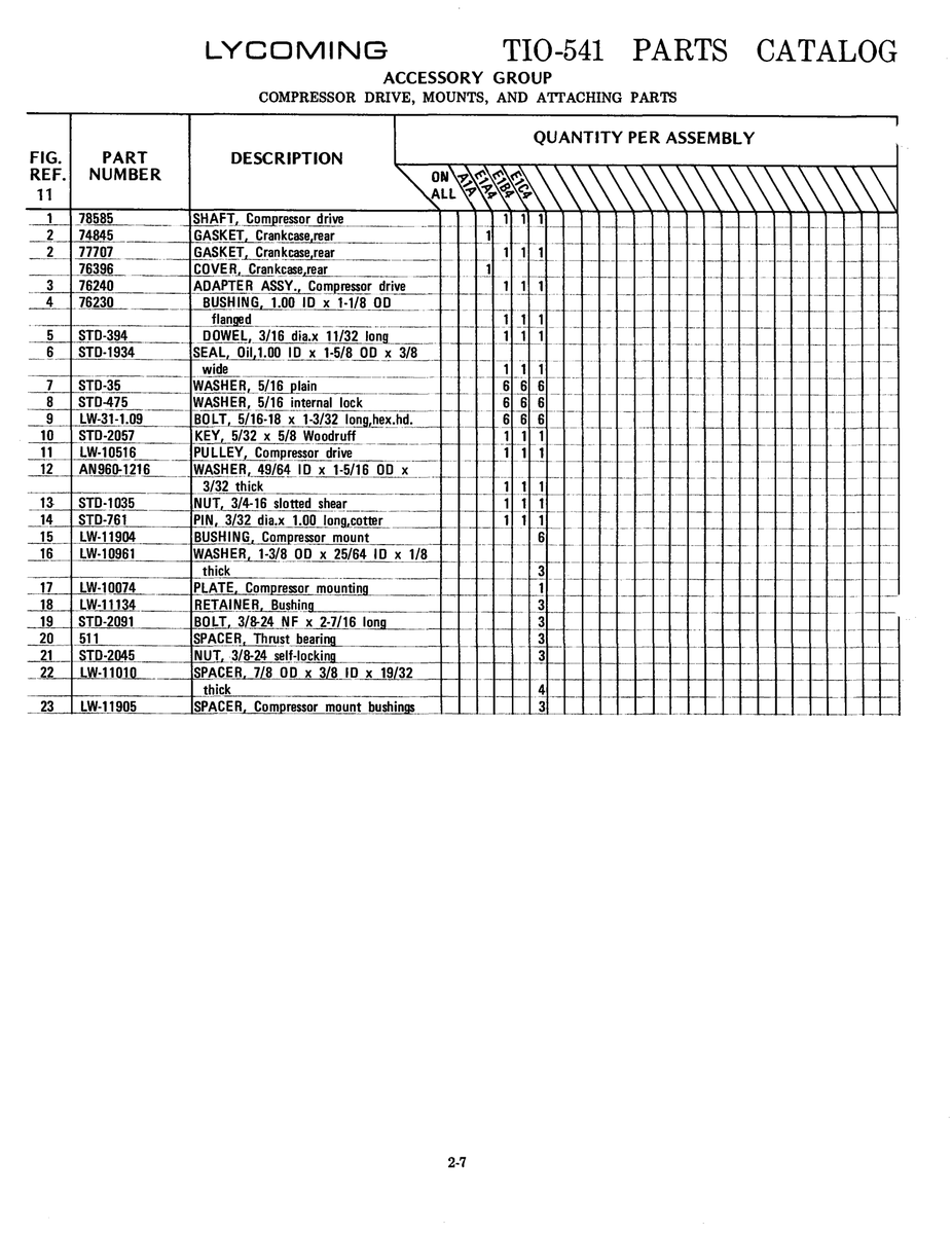 Aviation Part LW-11904