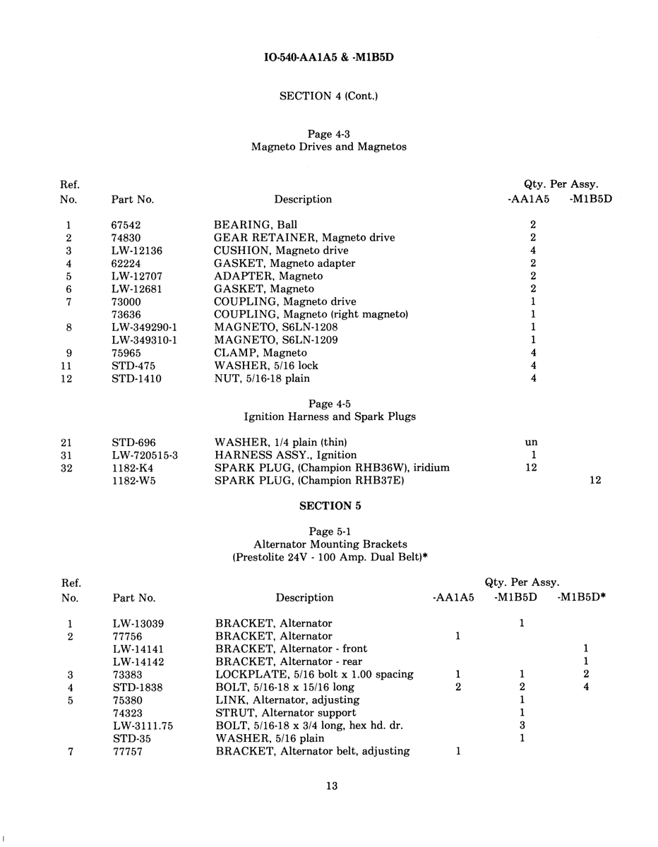 Aviation Part LW-720515-3