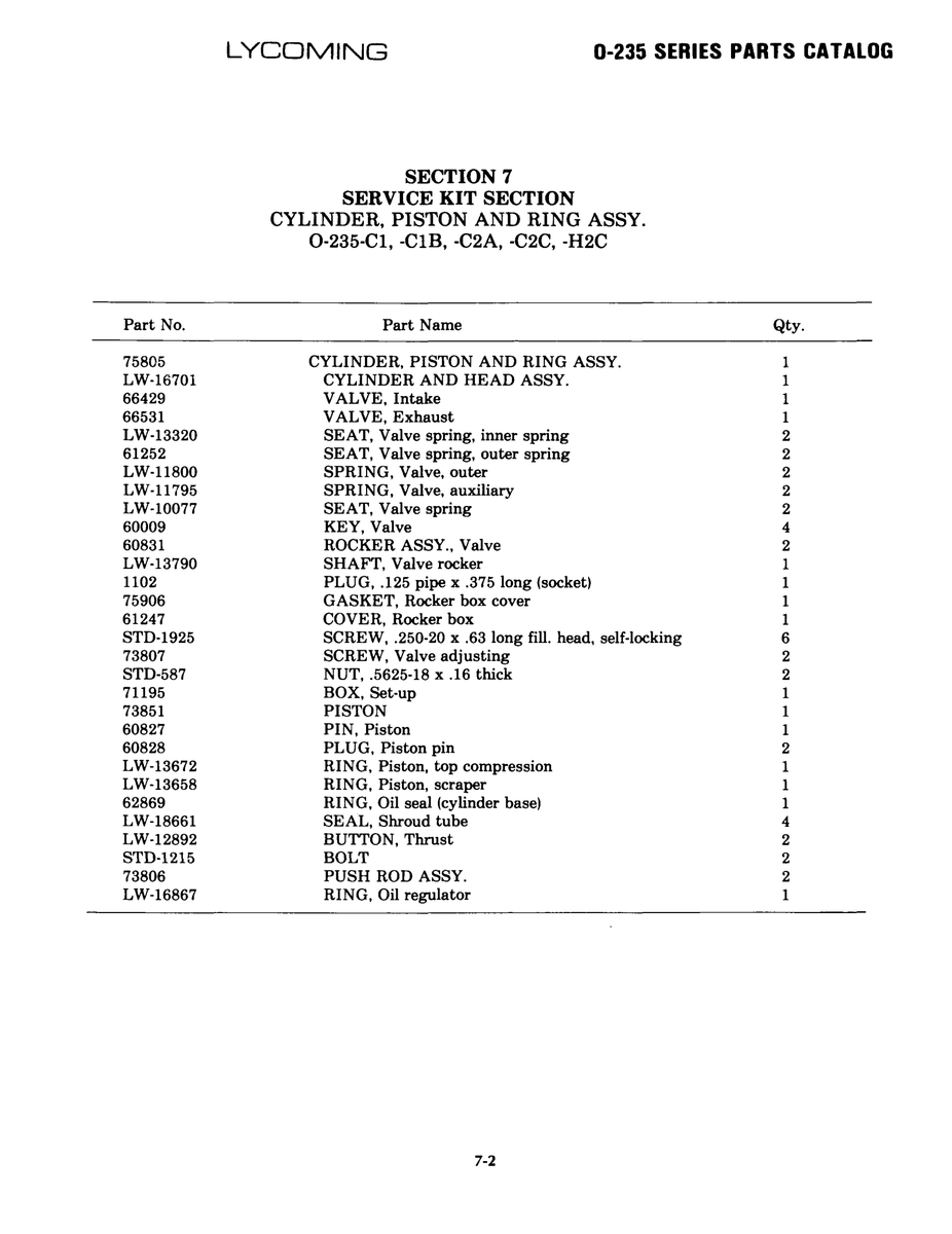 Aviation Part LW-16701