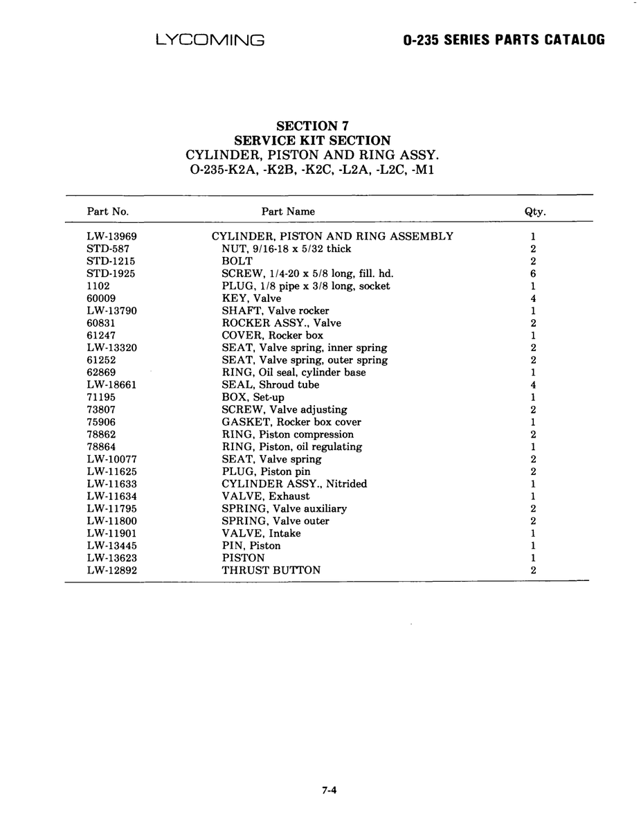 Aviation Part LW-13969