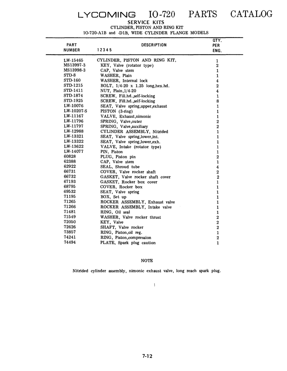 Aviation Part LW-15465