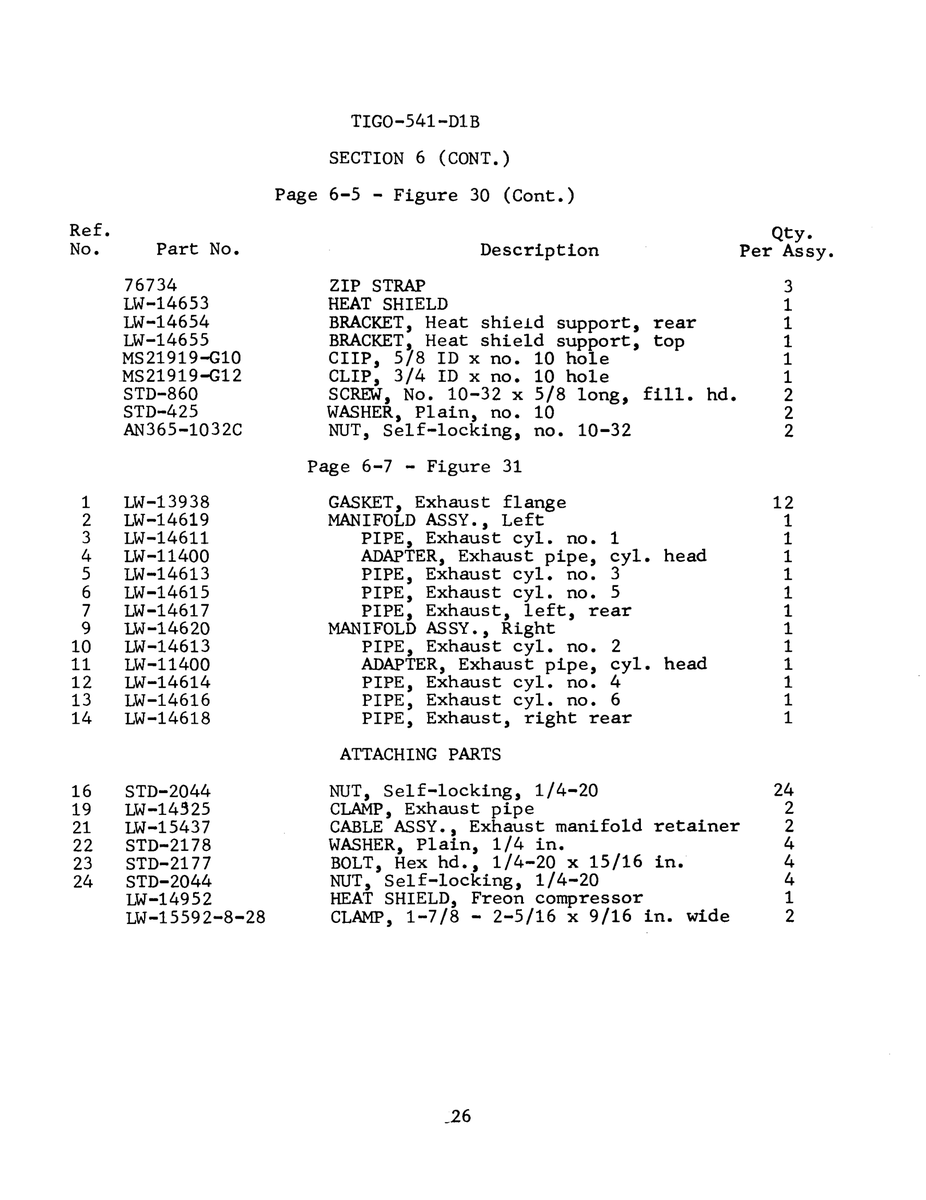 Aviation Part LW-14655