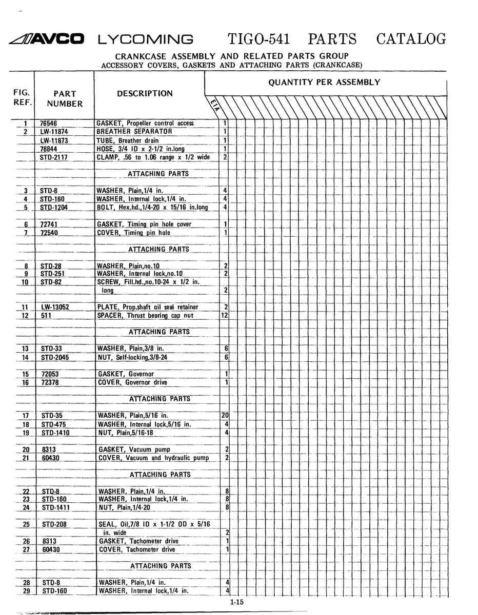 Aviation Part LW-11874