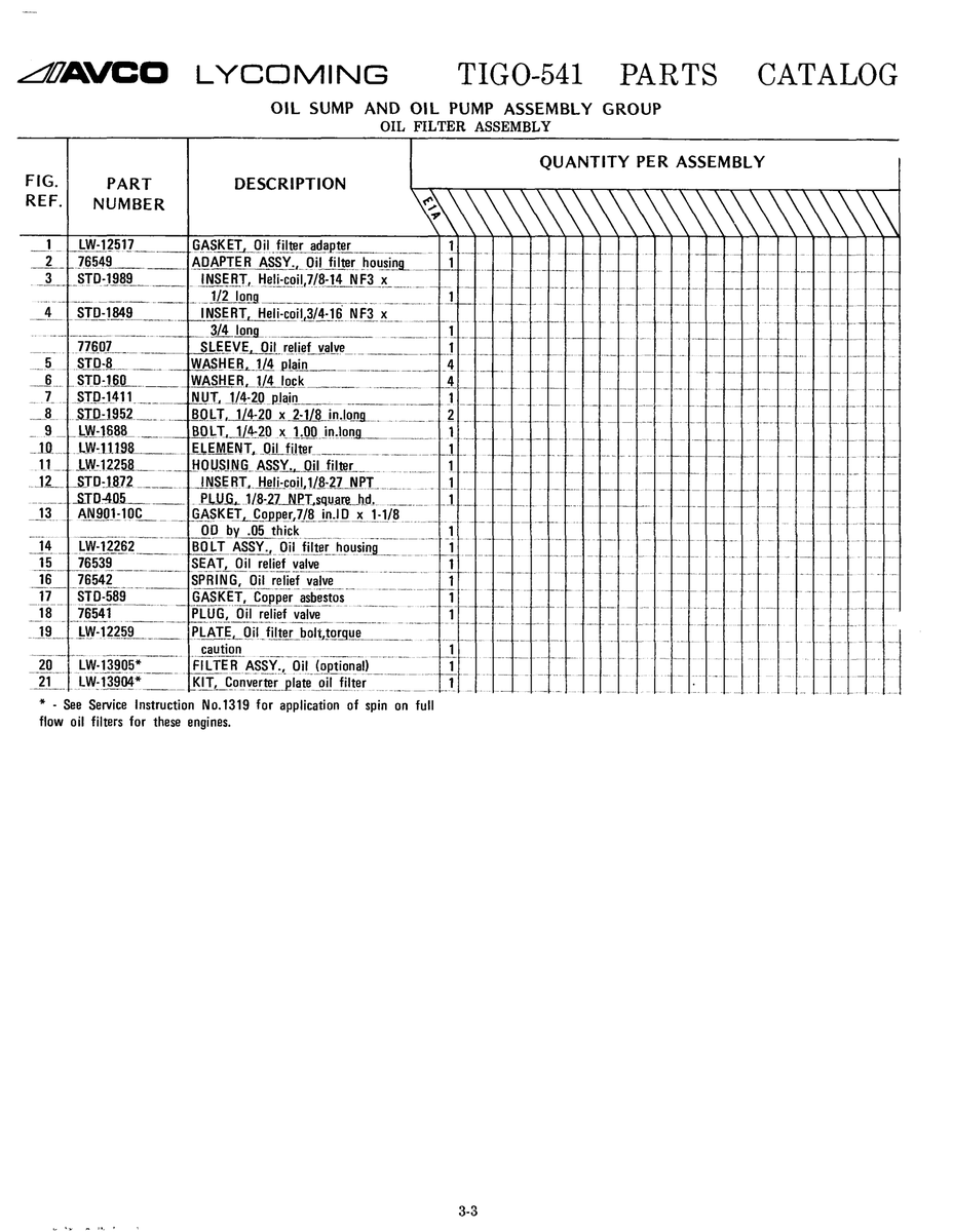 Aviation Part LW-12258