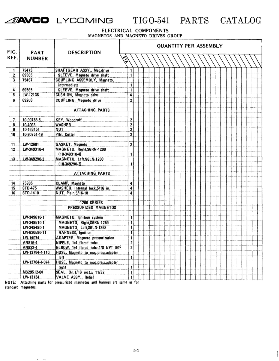 Aviation Part LW-349510-1