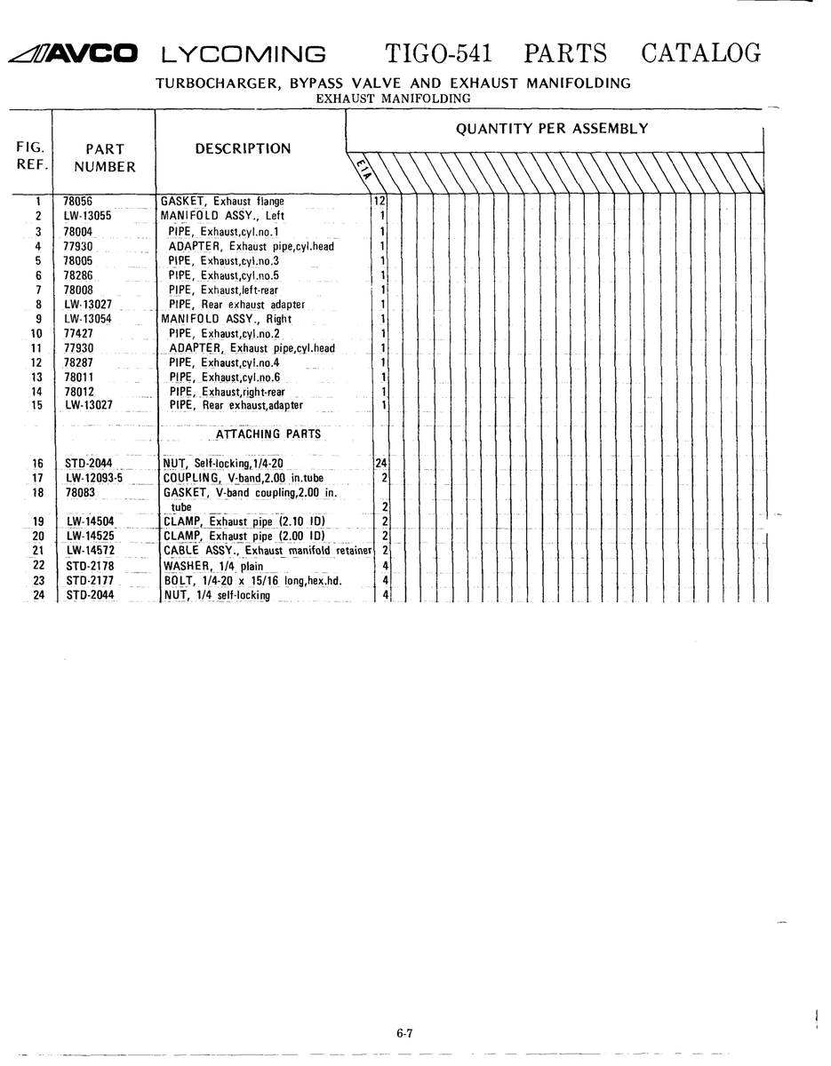 Aviation Part LW-13055