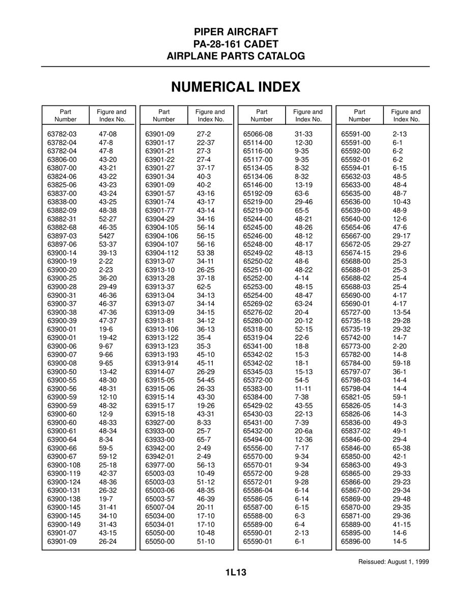Aviation Part 63913-04 for Piper PA-28-161 Aircraft