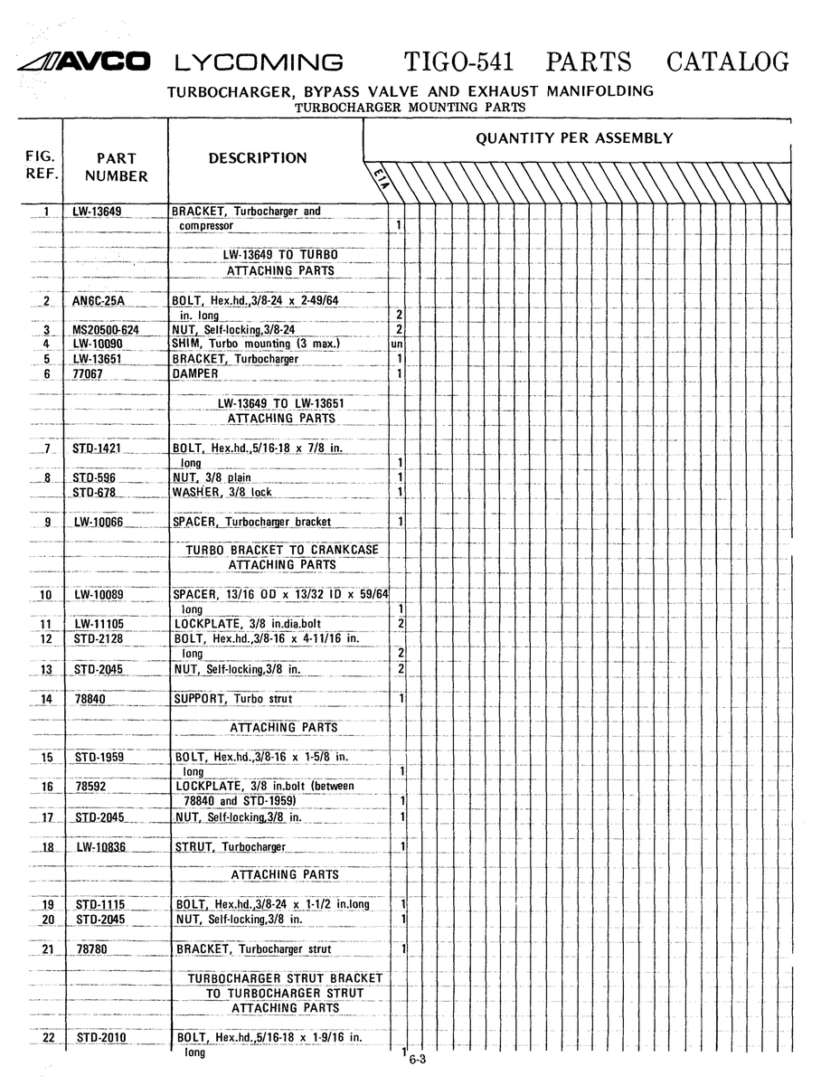 Aviation Part LW-13649