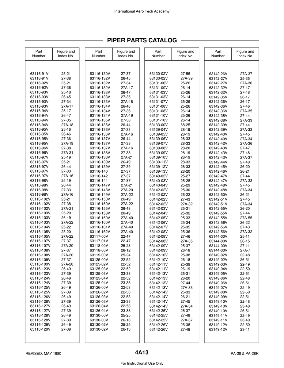 Aviation Part 63149-12V for Piper PA-28 Cherokee Aircraft