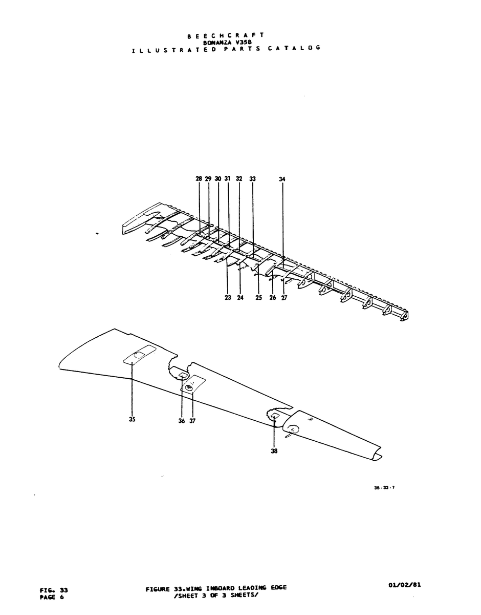 Aviation Part 8131161136 for Beechcraft V35 Aircraft