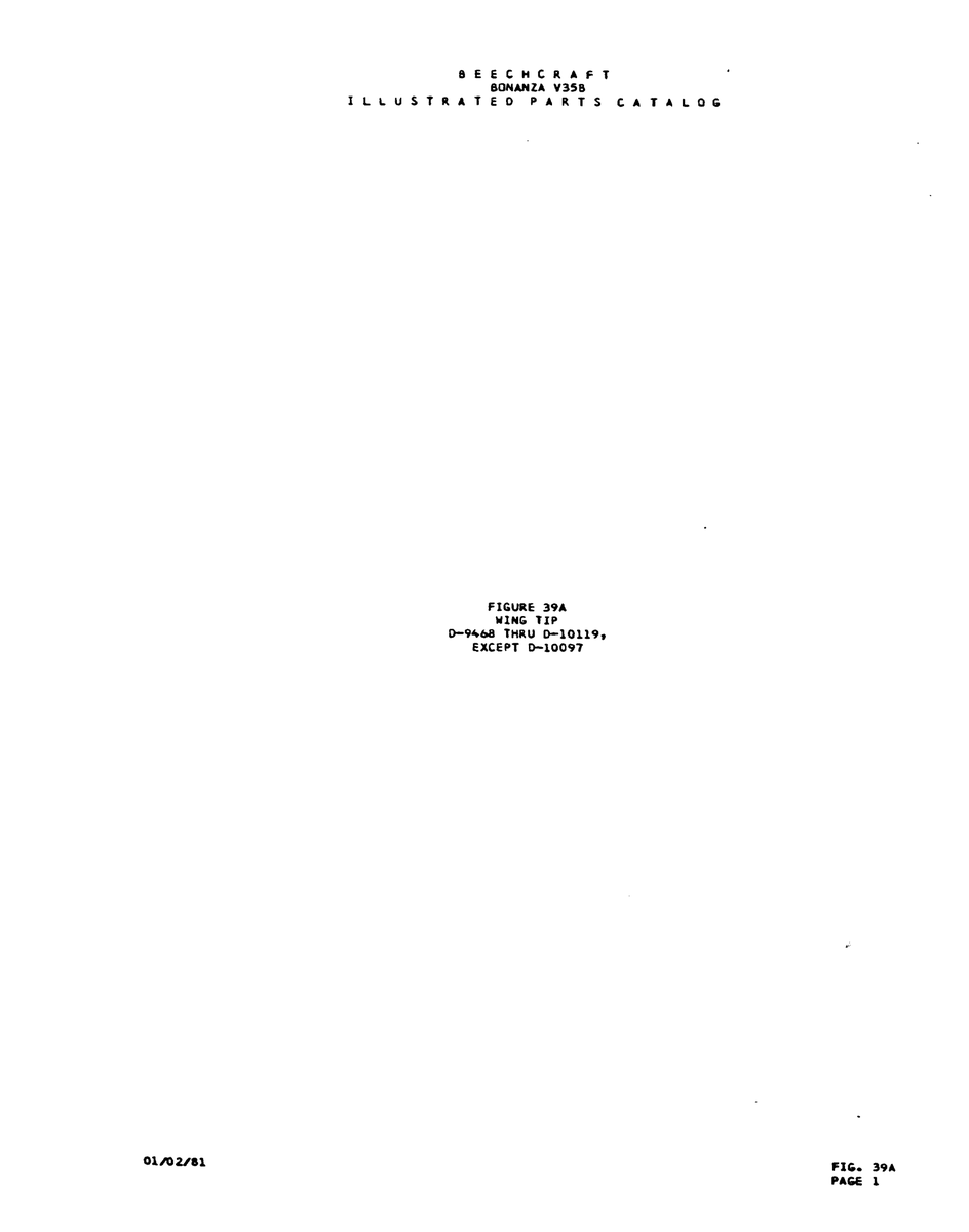 Aviation Part D-10097 for Beechcraft V35 Aircraft