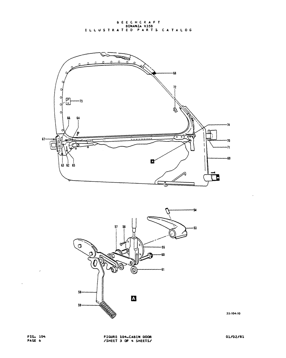 Aviation Part 813HAnU for Beechcraft V35 Aircraft