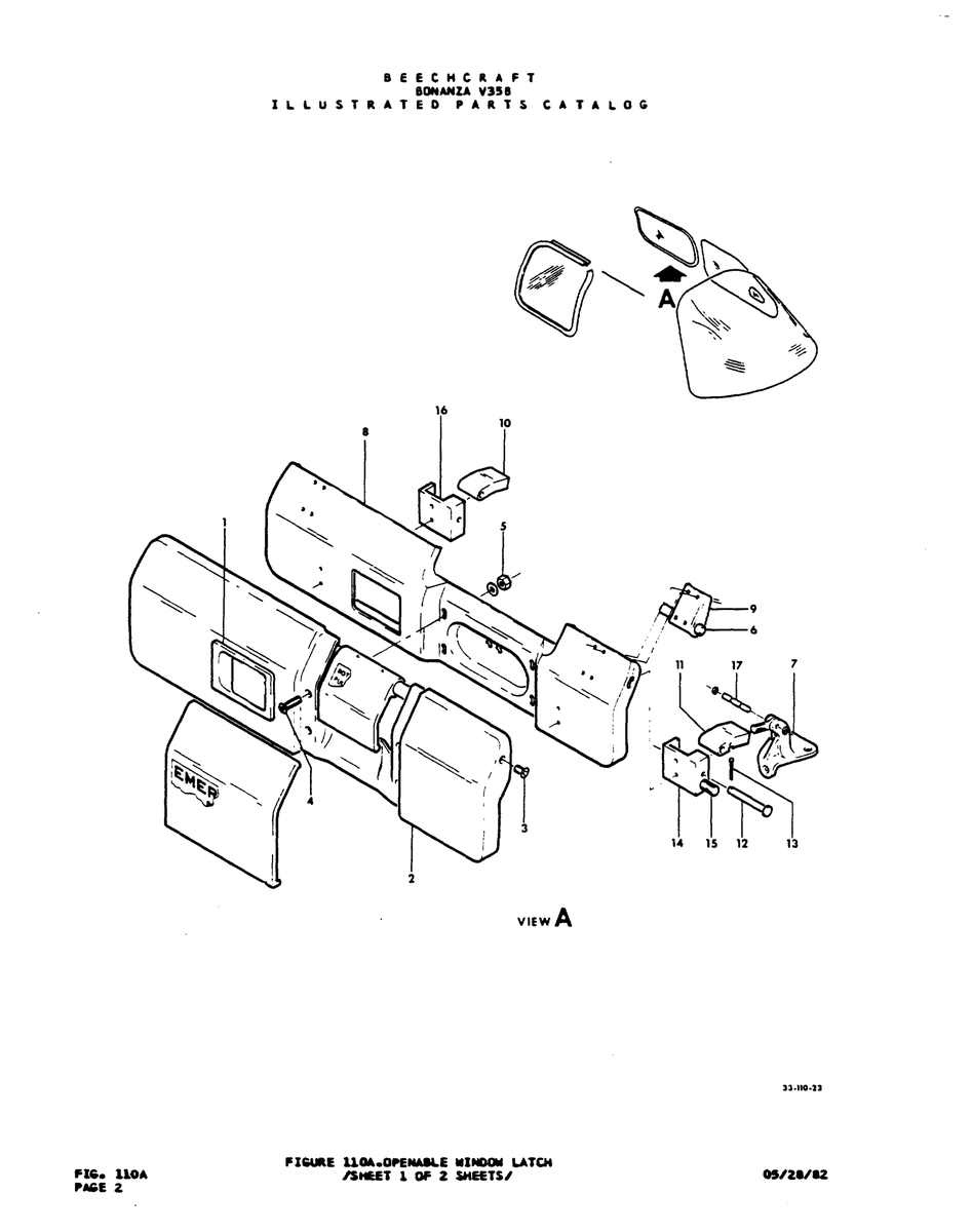 Aviation Part 80115525 for Beechcraft V35 Aircraft