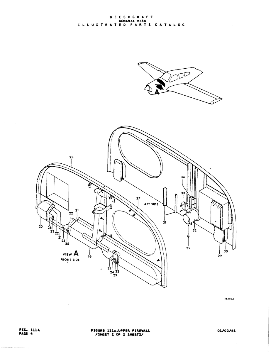 Aviation Part 30881138 for Beechcraft V35 Aircraft