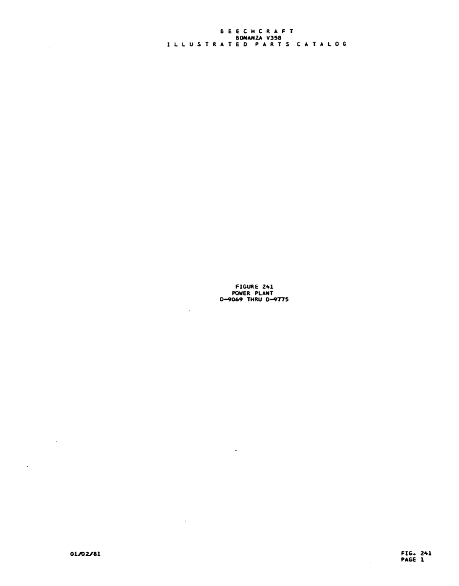 Aviation Part D--9T75 for Beechcraft V35 Aircraft