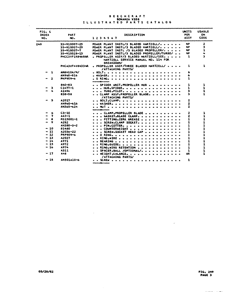 Aviation Part 35-910025-13 for Beechcraft V35 Aircraft