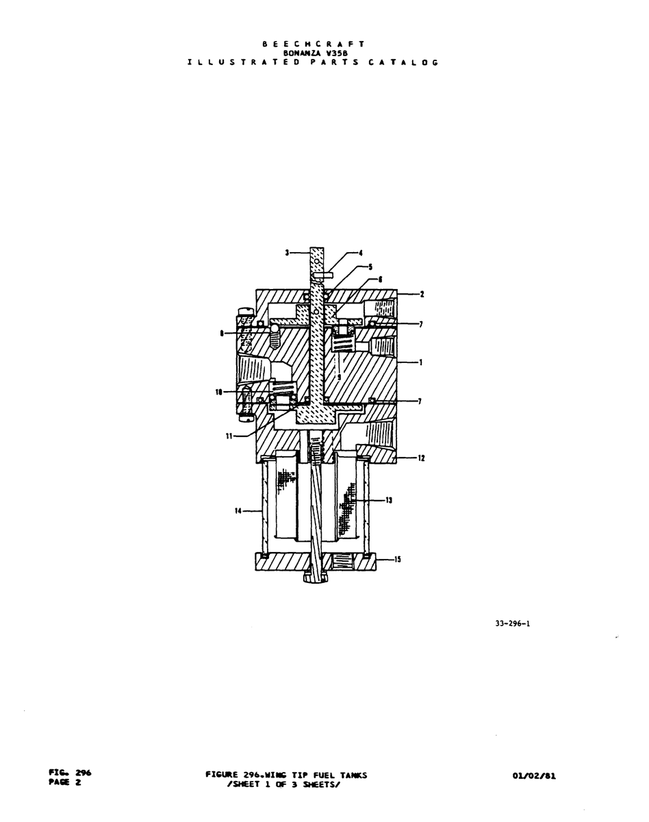 Aviation Part 33-296-1 for Beechcraft V35 Aircraft