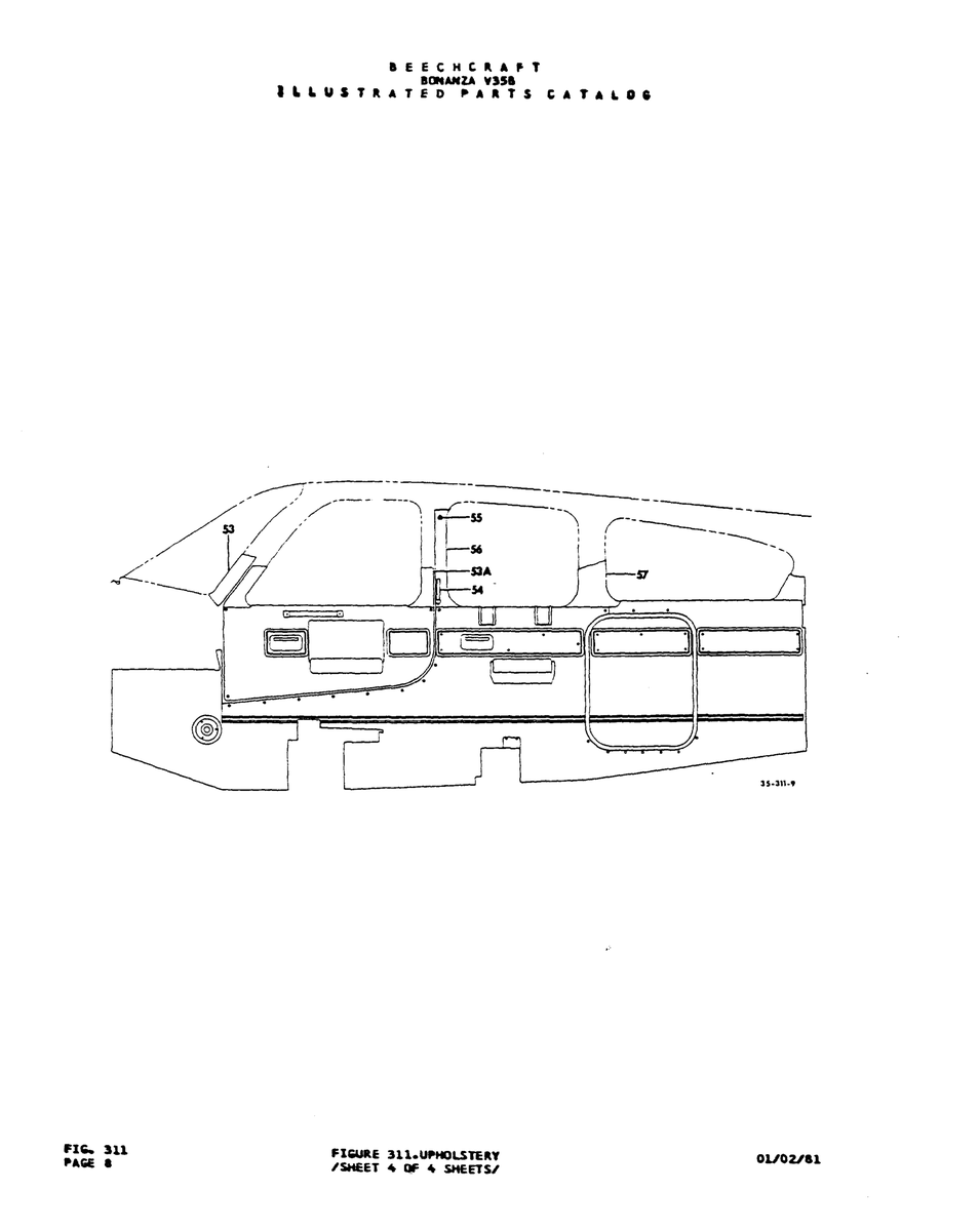 Aviation Part c--55 for Beechcraft V35 Aircraft