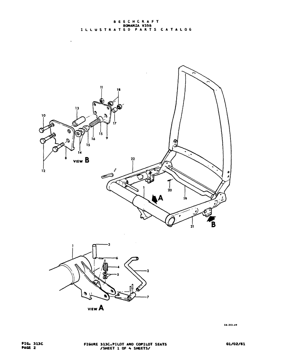 Aviation Part 81314438 for Beechcraft V35 Aircraft