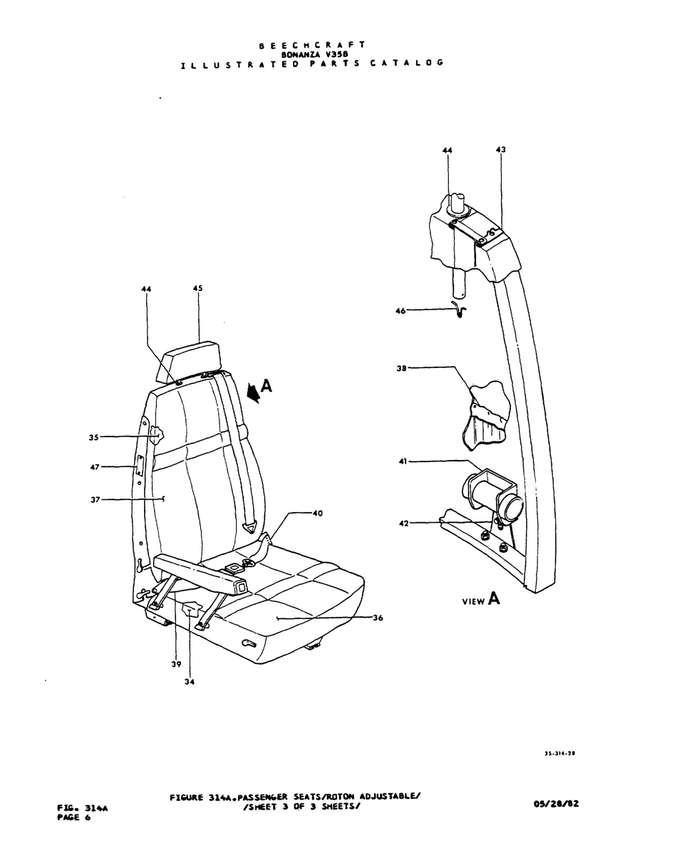 Aviation Part 501141174 for Beechcraft V35 Aircraft
