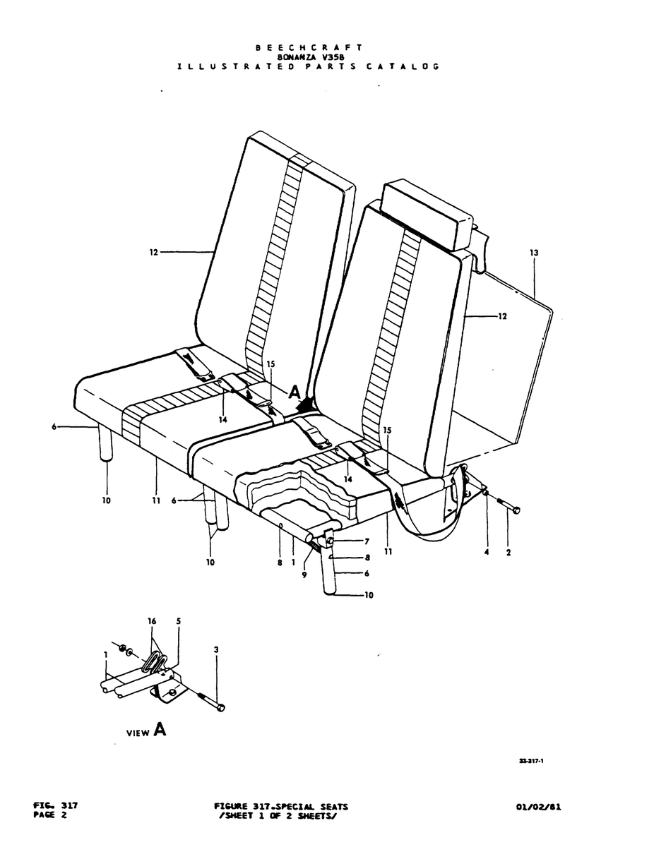 Aviation Part SU11-l for Beechcraft V35 Aircraft