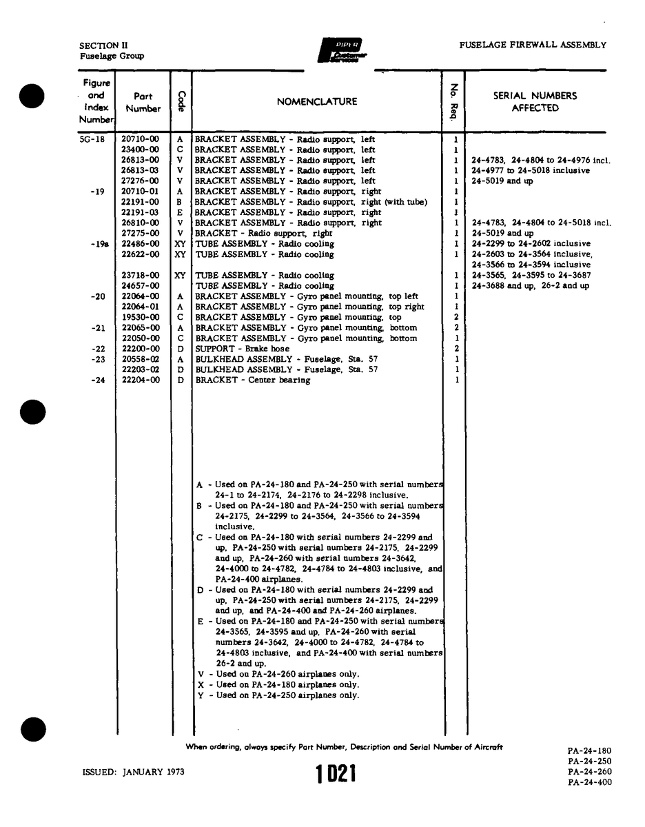 Aviation Part 26813-03 for Piper PA-32-260 Aircraft