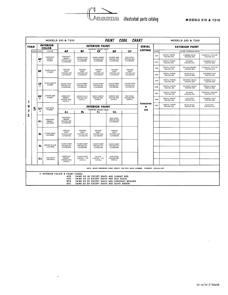 Aviation Part 21060540 for Cessna T210F Aircraft